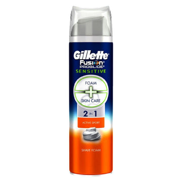 Fusion Proglide 2-In-1 Active Sport Sensitive Shaving Foam 250Ml